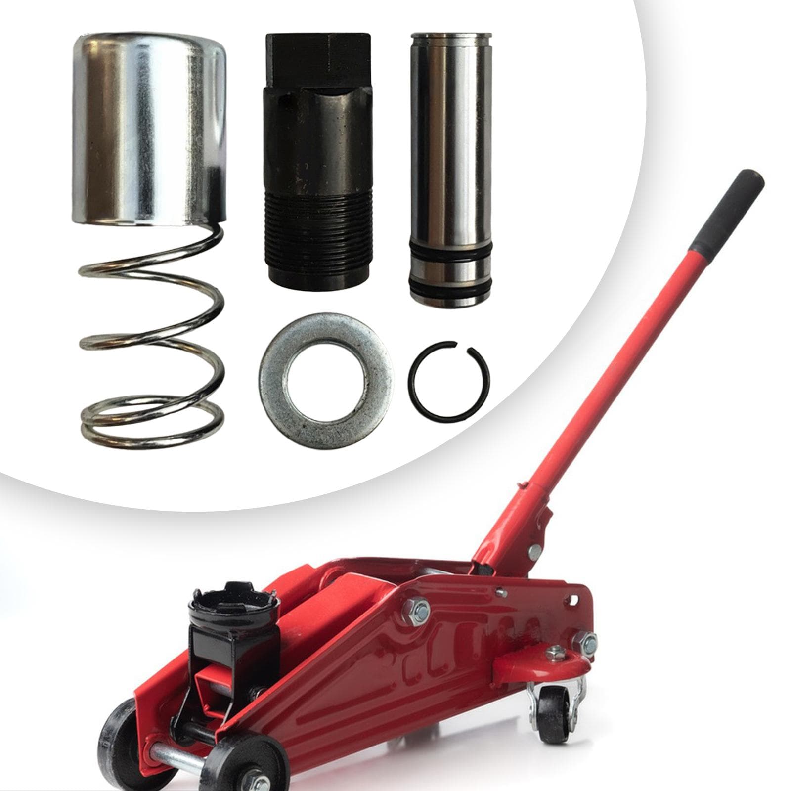 Hydraulisk 3T 4T jekk stempelsett Horisontal dobbel pumpesylinder stempelstempeldeler Tetninger Heavy Duty lite stempelstempel