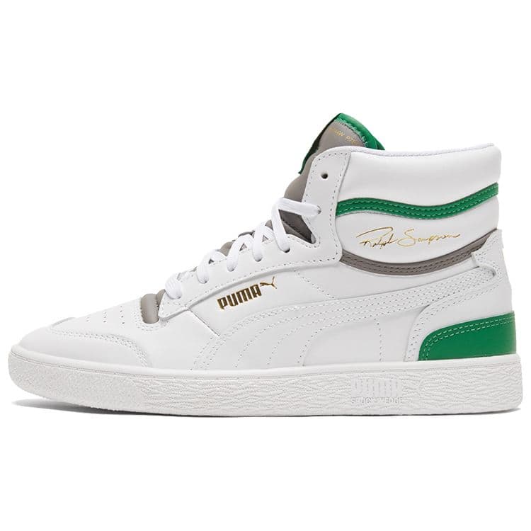 Puma Ralph Sampson Mid Hvit Amazon Grønn Unisex Sneakers Stålgrå 370847-20 cm