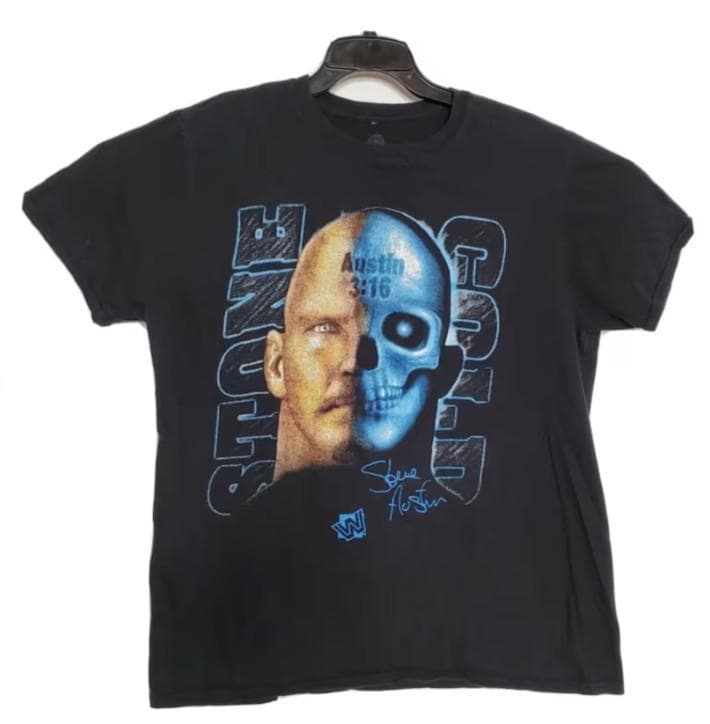 90-talls Stone Cold Steve Austin WWF Wrestling Herre T-skjorte cm