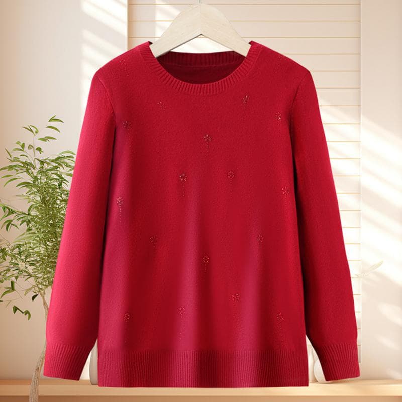 Elegant Topper i Stor Størrelse Damegenser og Jumpere Casual Langermet Oversized Gensere cm beige