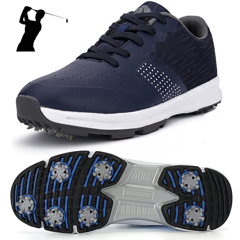 Vanntette golfsko for menn Spikeløse utendørs golfsport treningssneakers Klassiske herre golftrenere Stor størrelse 13 14 cm
