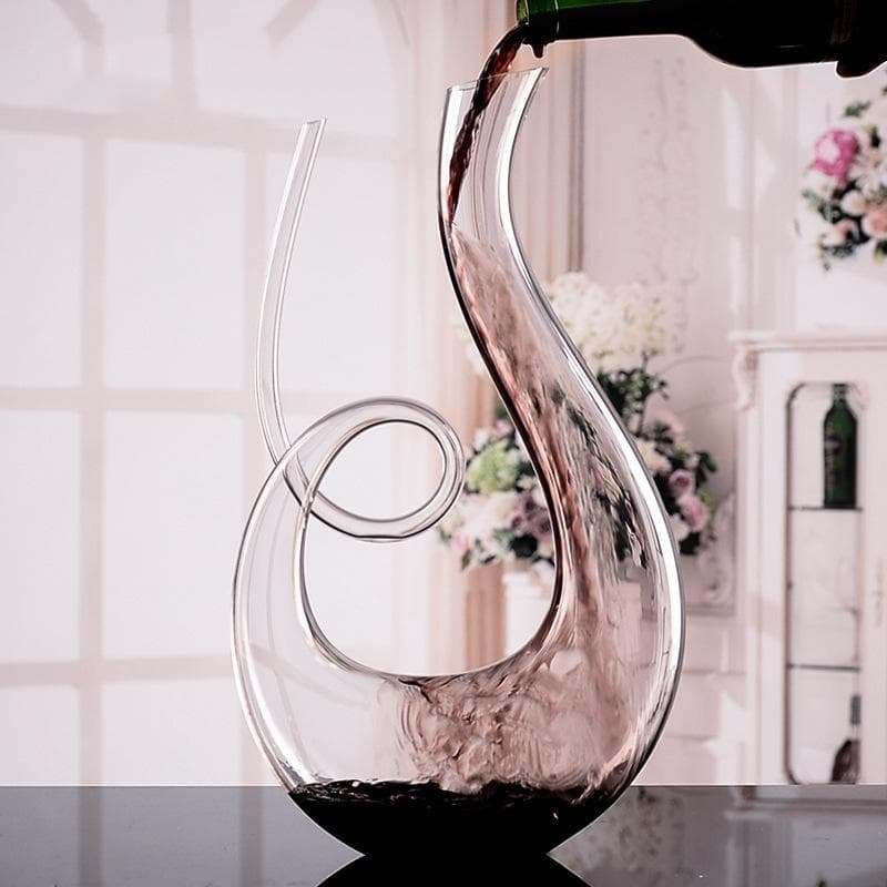 Karaffel 1500 ML Crystal High Grade Swan Spiral Vinkaraffel Creative Wine Separator Champagne Vinflaske For Family Bar