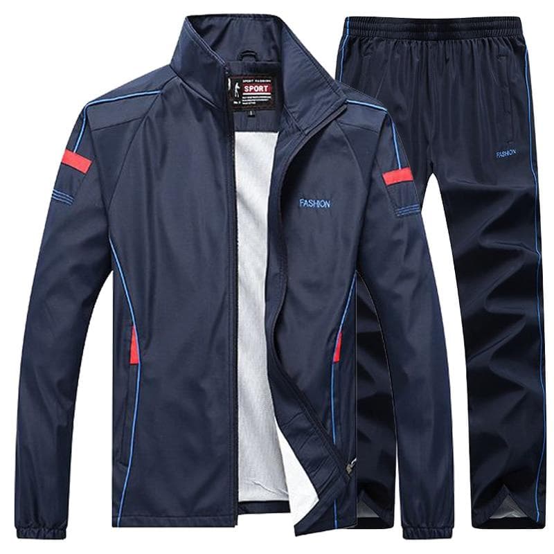Vår Høst Sportsklær for menn 2-delers sett Sportsdress Jakke Sweatsuit Herreklær Joggedress cm