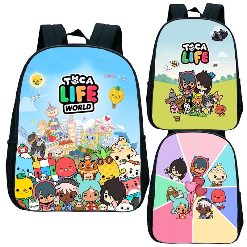 Toca Life World Barnehage Ryggsekk Toca boca Barn Skolevesker Gutter Jenter Baby Småbarn Skoleveske Barn Bokvesker Gave