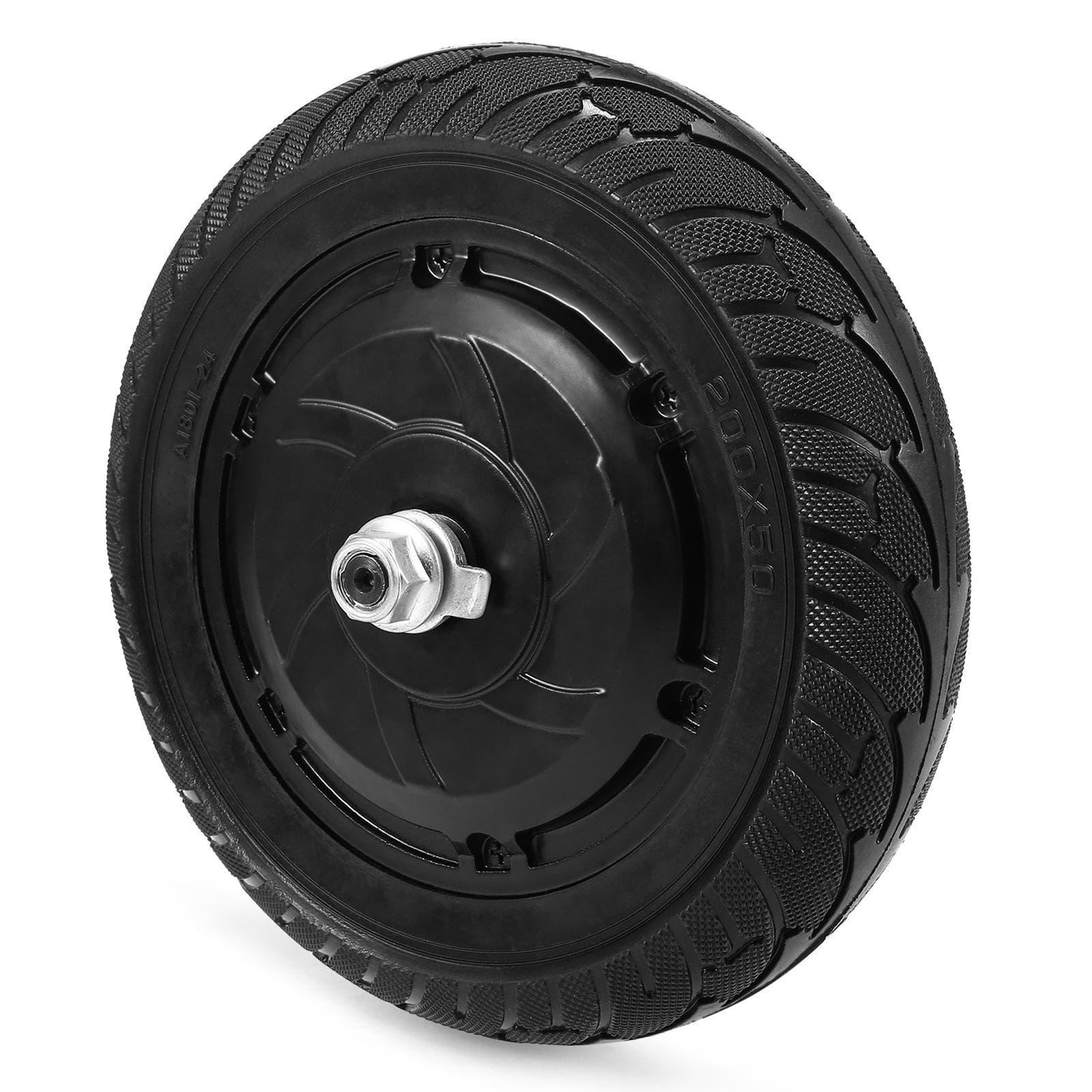 250W Elektrisk Scootermotor Motor Dekk Forhjul Massivt Dekk Motor Motor Drivdekk Erstatning for Kugoo S1 Svart