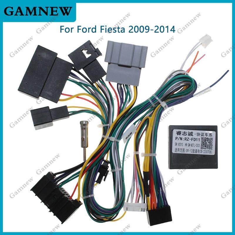 Bilstereo Radio DVD Android 16PIN Strømkabeladapter For Ford Fiesta 2009-2014 Strømledningsnett