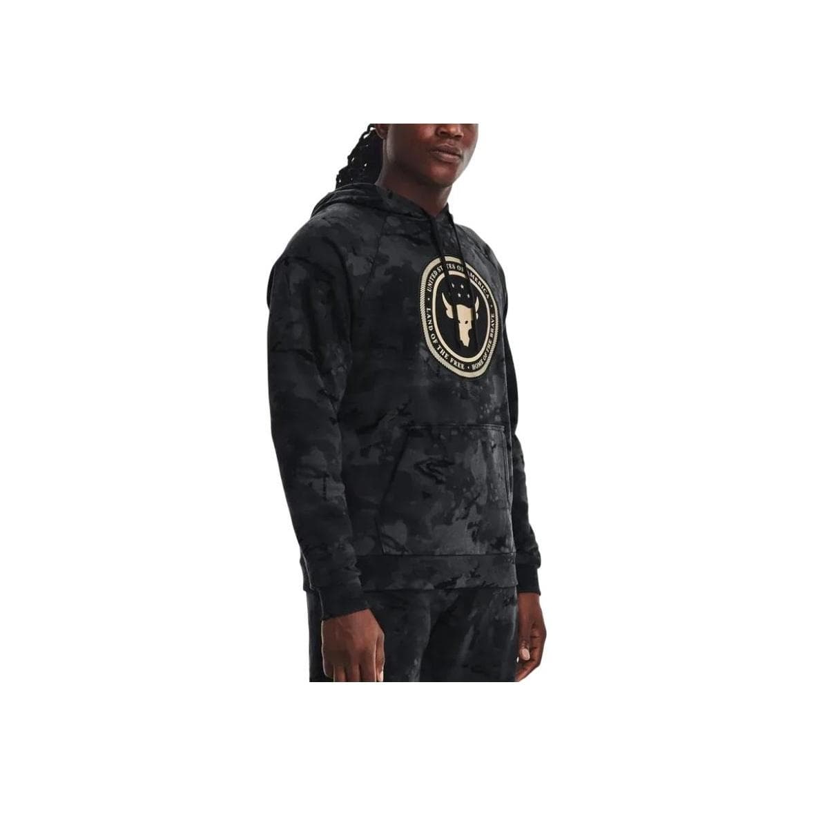 Under Armour Project Rock Veteran Day Mote Komfortabel Allsidig Hettegenser Herre hettegensere Svart 1367097-001 cm