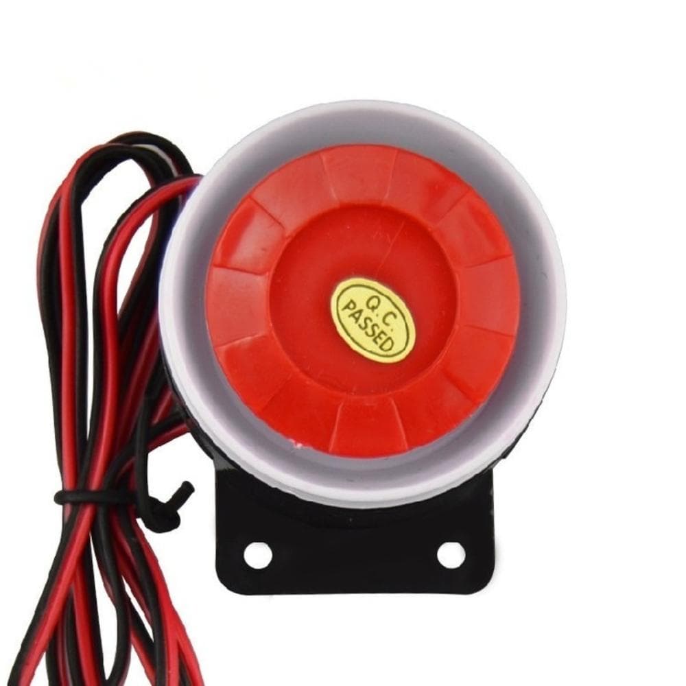 12v Summer Alarm Diskant Tyverialarm Piezoelektrisk Sirene Vanntett