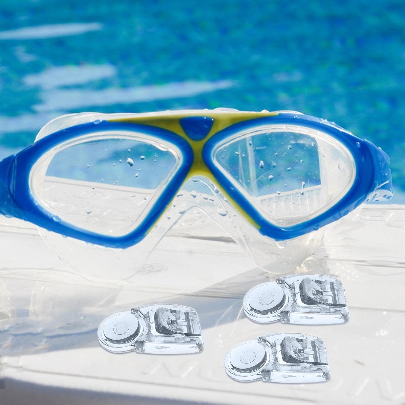 Svømmebrille Spenne Brillefestestropp Låser Plast Justeringsknapp Låser Mann Svart