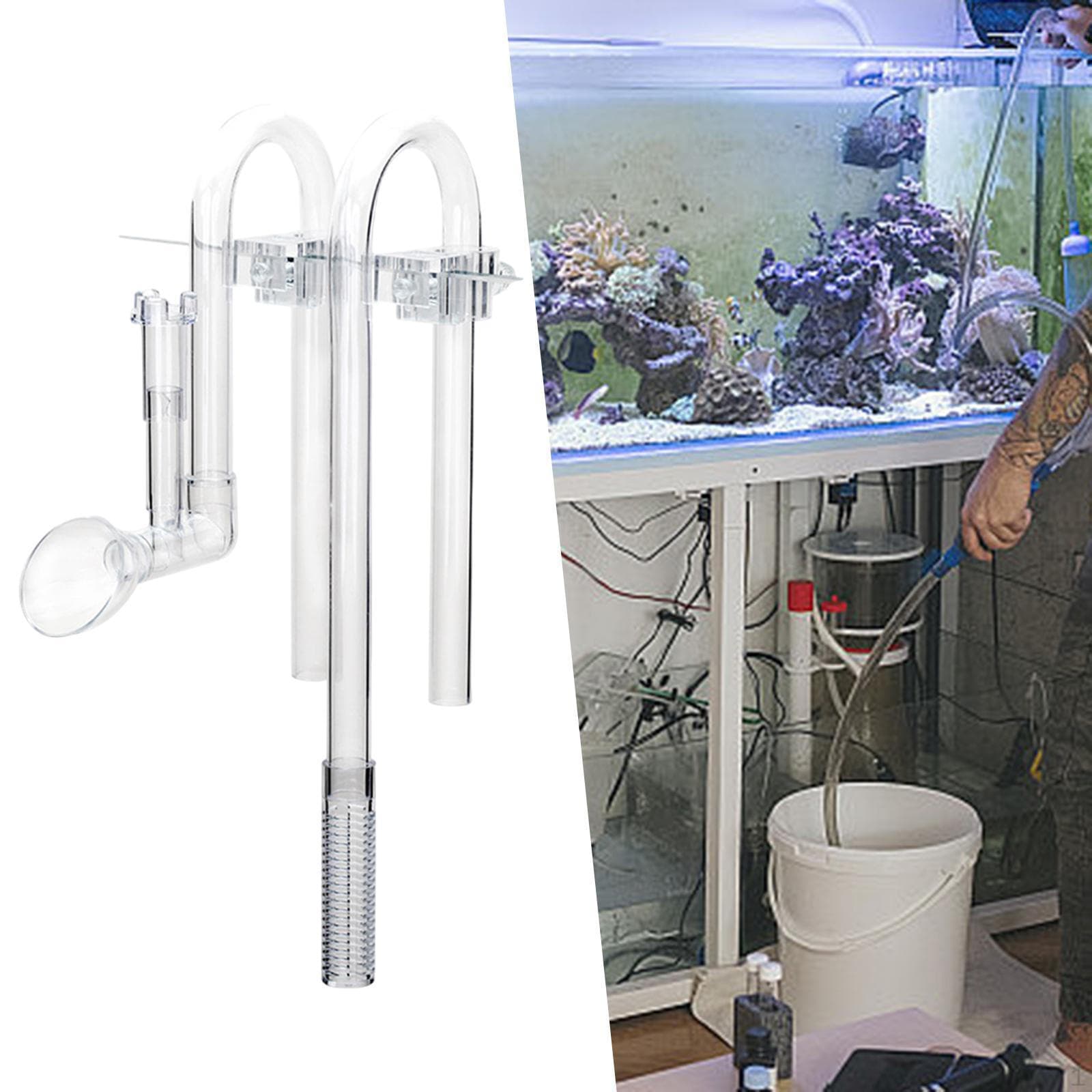 Akvarium Liljepipe Justerbare Filtertilbehør, Enkel å Installere Fjerner Oljeflekker Overflateskimmer