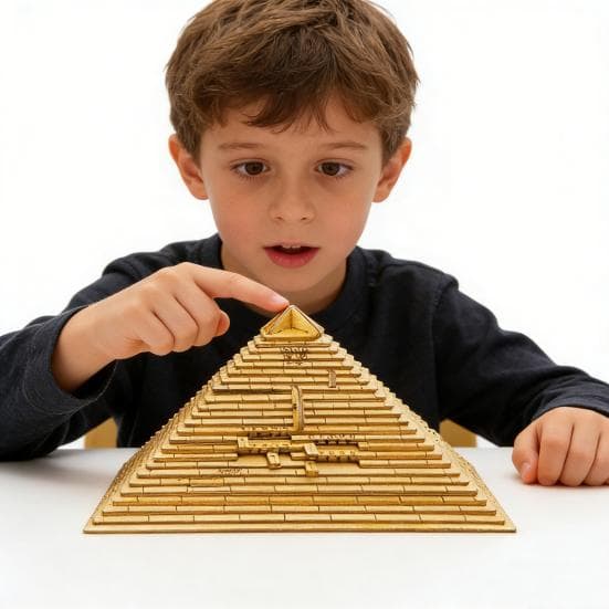 Trepyramide Dekryptering Mysterium Leketøy 3D Trepyramide Puslespill Gåtespill Hjerne