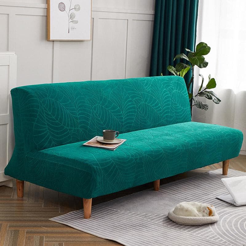 Sovesofa Trekk Armløs Sofatrekk For Stue Rutet Rett Sofatrekk Trekk Futon Trekk For Hjem Trekk Elastisk 1 stk