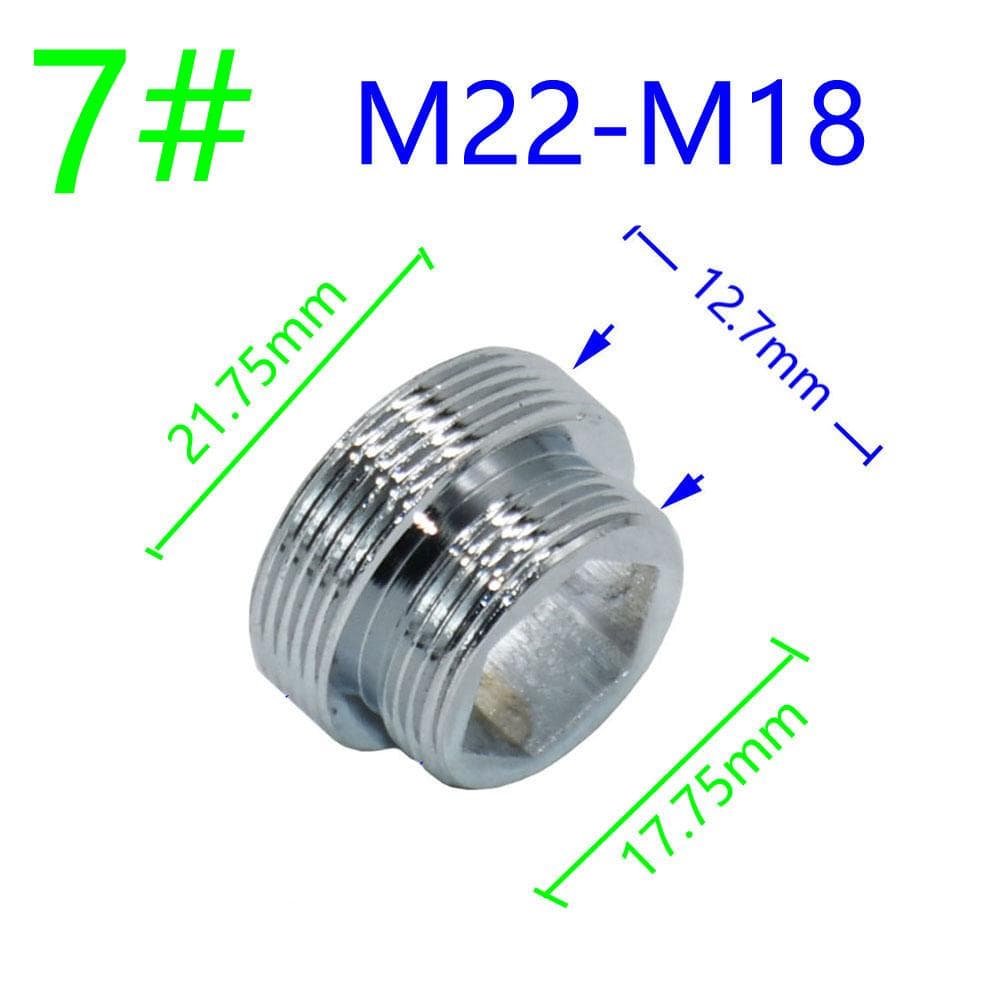Sølv 1/2  M16 M17 M18 M19 M20 M22 M24 M28 M32 Gjengekobling Messing For Blandebatterikonvertering Reparasjon Kranadapter 1 stk