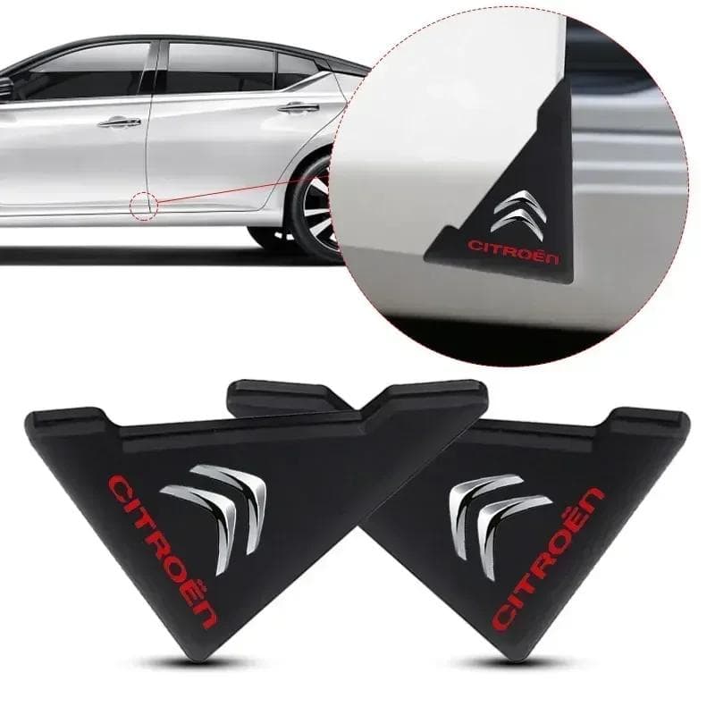 2 stk Dørhjørnebeskyttelse Dekaler Klistremerker for Citroen C1 C4 C3 C5 DS3 DS5 DS4 Berlingo Jumper ZX Xsara Spacetourer Numero Svart