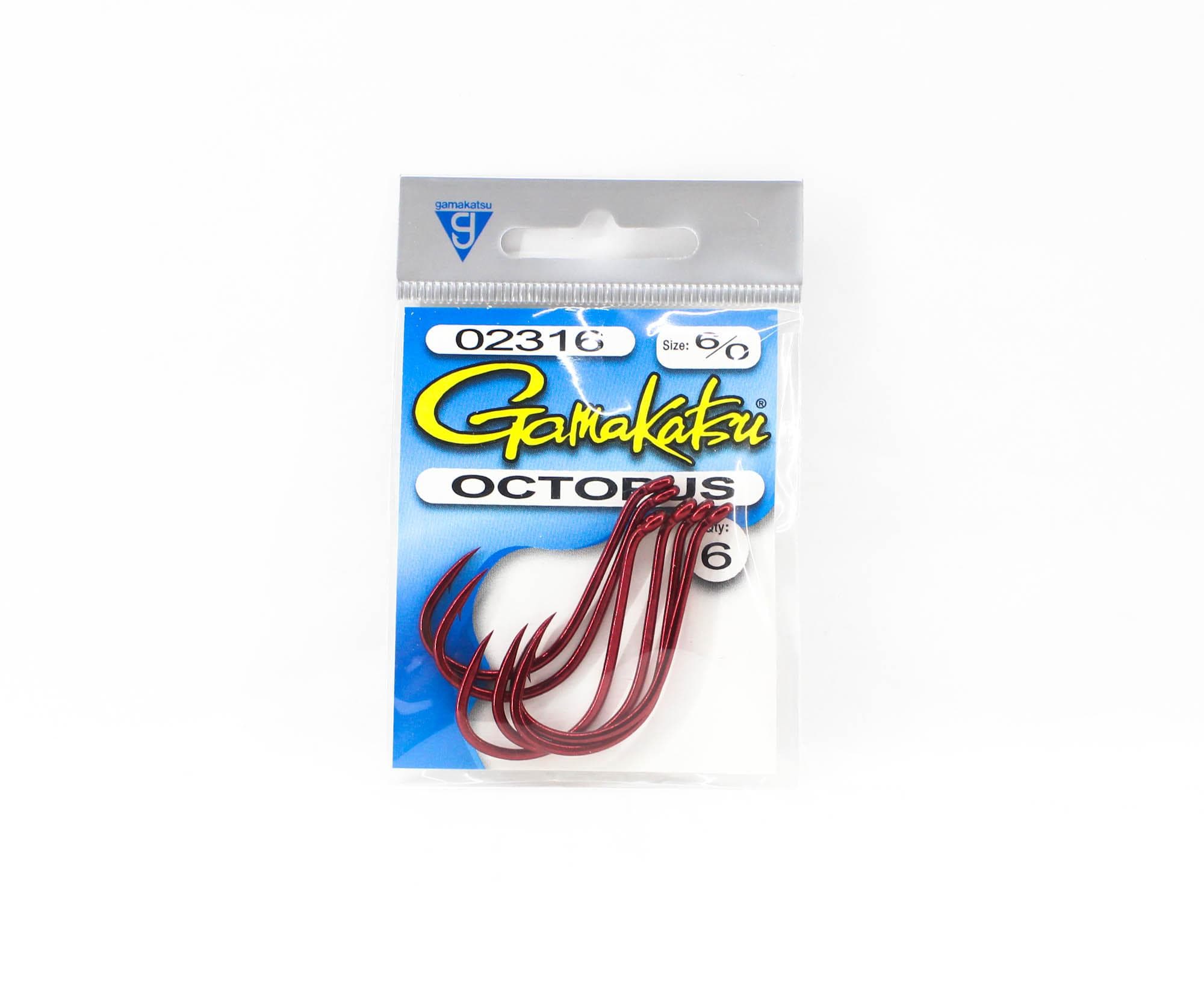 Gamakatsu Octopus Krok Rød Str 6/0 ,6 Pr. pakke (1255)
