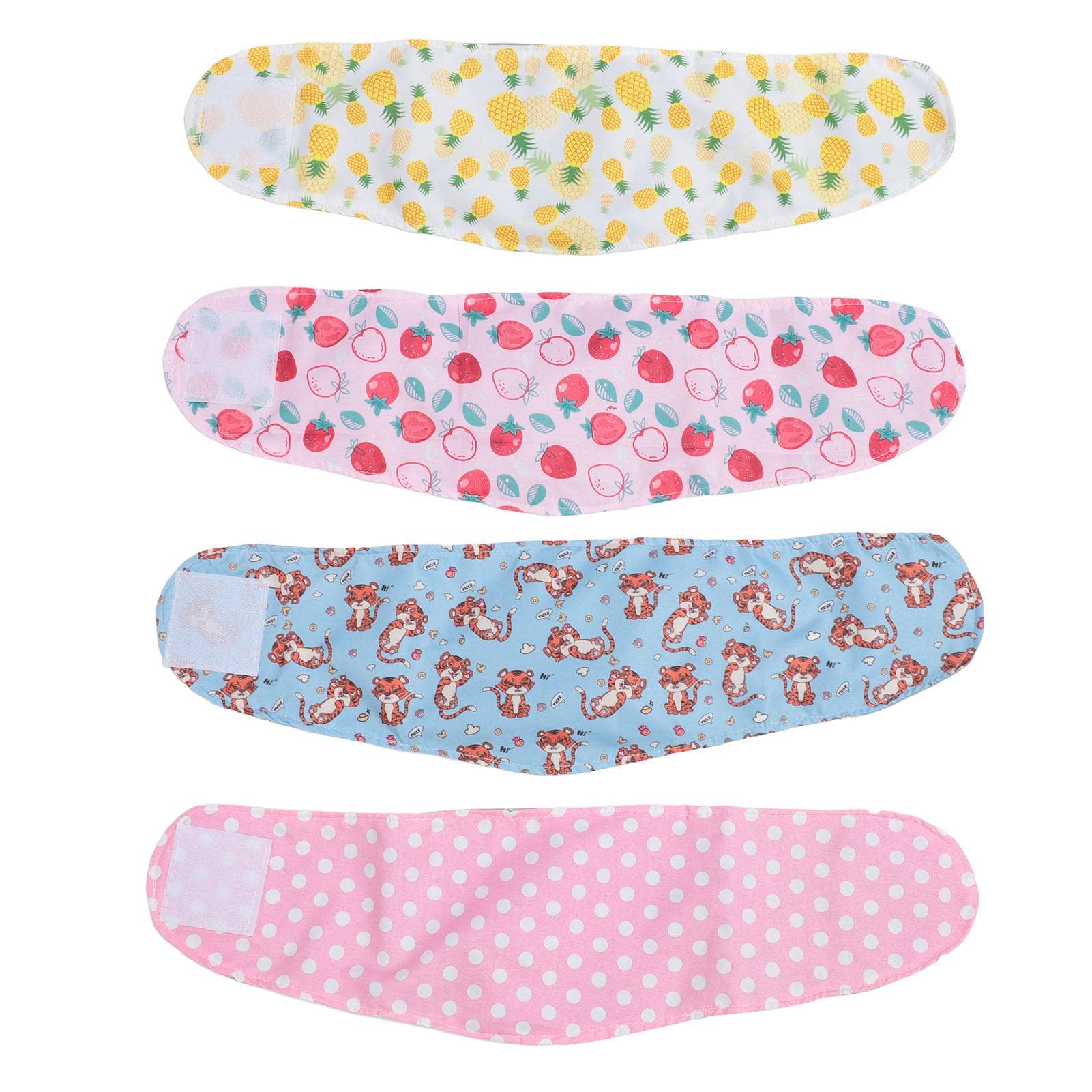 4 stk Vaskbare Hundeblader Hann Gjenbrukbare Myke Magebånd for Hunder Valpebleier Wrap for Post