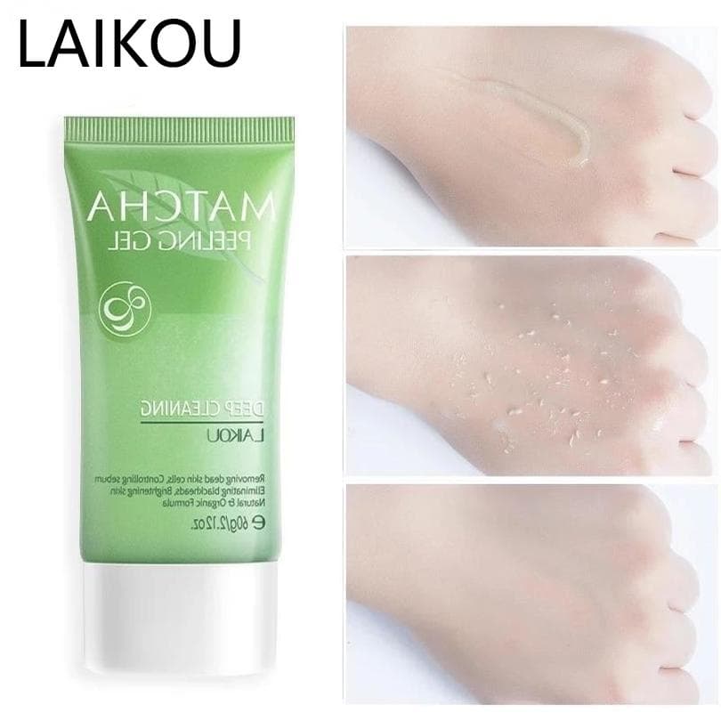 LAIKOU Matcha Exfoliating Peeling Gel Facial Scrub Fuktighetsgivende Whitening Nourishing Repair Scrubs Ansiktskrem Hudpleie