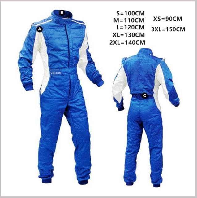 Vanntett Dune Buggy Kart Racing Offroad UTV Pull Drift gutter og jenter F1 racingdrakt i ett stykke Hvit
