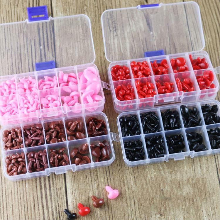 125 stk Plast Sikkerhetsøyne for Leker Amigurumi DIY Sett Håndverk Teddybjørn Mykt Lekeøye 6mm-17mm Lekeøyne Dukketilbehør Svart