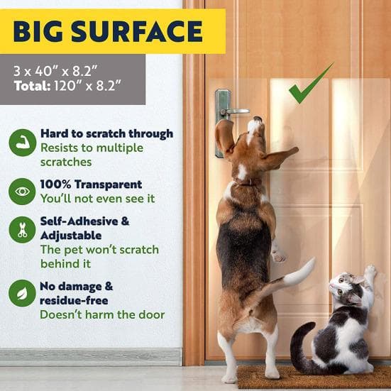 3/4-pakk hunde ripe dørbeskytter katt anti ripe tape dørpanel møbelbeskytter katt ripe dør ramme beskyttelse for teppe sofa sofa dør