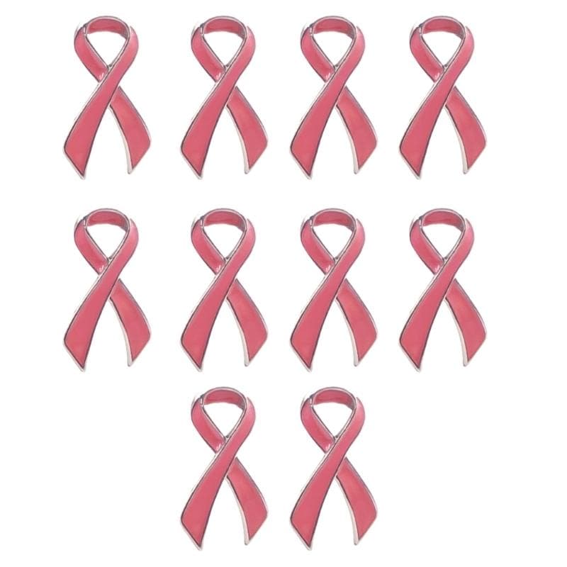 10 stk Elegante Rosa Sløyfe Brosjer Reversnåler Sløyfenåler Håpnåler Smykkenåler For Sykdomsbevissthetskampanjer Rosa