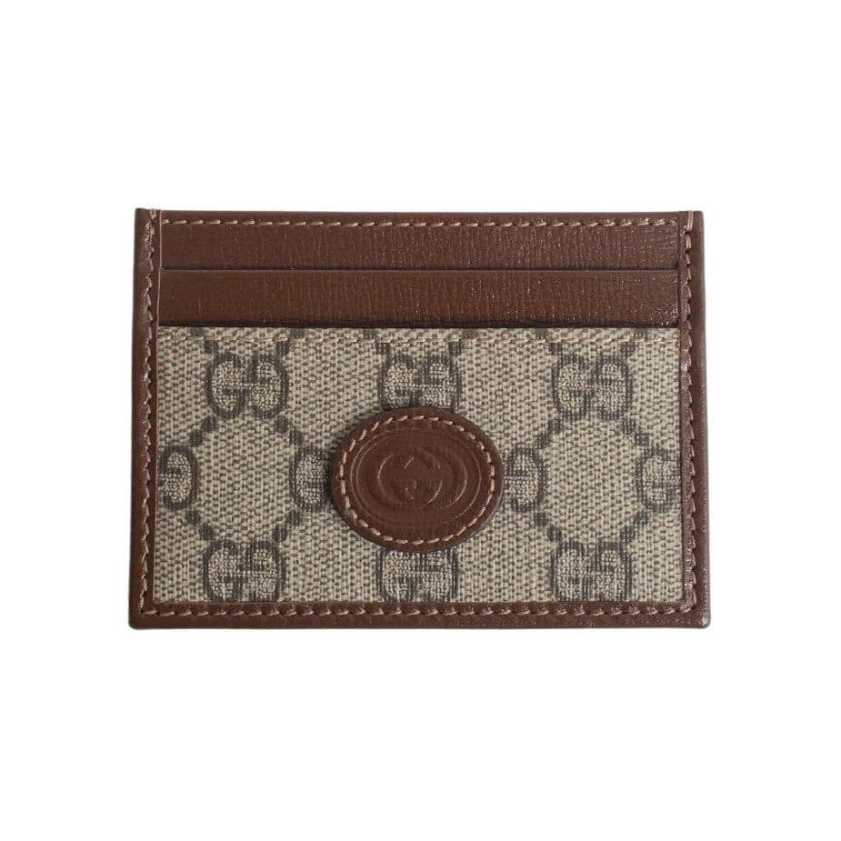 Gucci Interlocking G GG Supreme Canvas Kortholder For Unisex Daglig Bruk