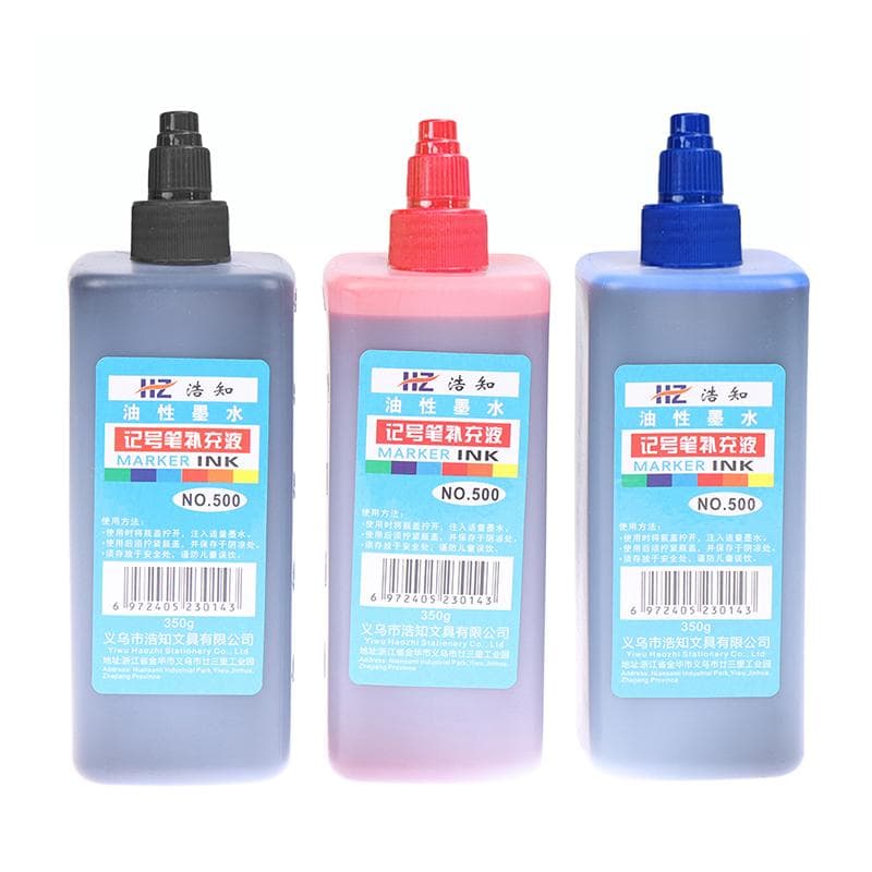 500 ml Permanent Dry Graffiti Oil Marking Pen for Marking Pen For å legge til blekk glatt Blå
