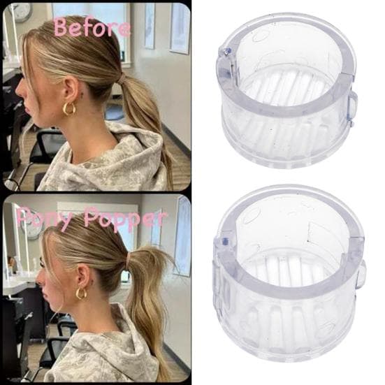2 stk Hestehale Volumizer Hårklemme Gjennomsiktig Hårstyling Klemme Sklisikker Hestehale Løfter Verktøy Kompakt Hårpynt cm