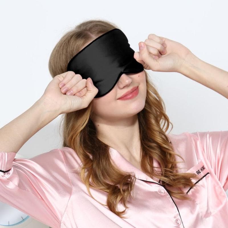 15 Colora Unisex Justerbar Silke Sleep Eye Mask Cover Travel Portable Blindfold Shield Eyeshade Øyelapp Rosa