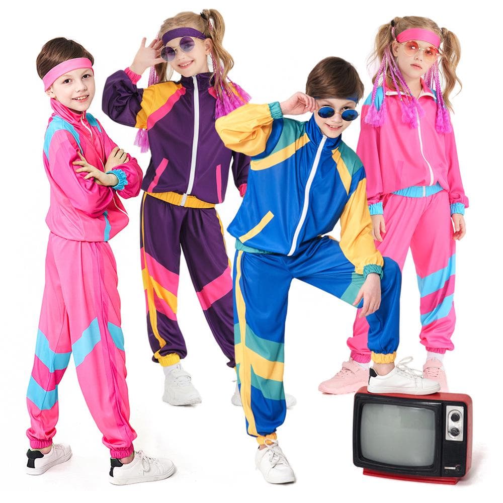 Diskodansekostymer for gutter og jenter - Hip-hop-opptredenskostymer i tre farger 150-160cm