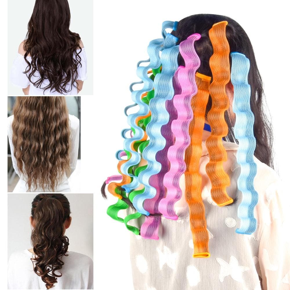 12 stk Magic Hair Curler DIY Wave Curl Rollers Bærbare frisyrepinner 30 cm Slitesterk curling hårstylingverktøy