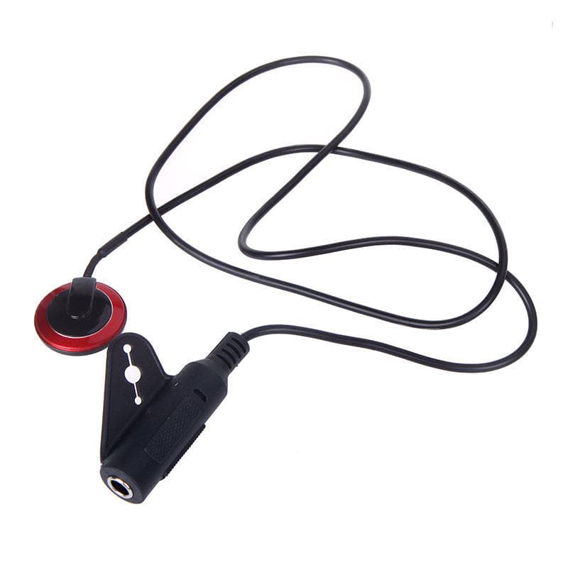 Piezo kontaktmikrofon pickup for gitarfiolin Banjo Mandolin Ukulele Svart/Rød