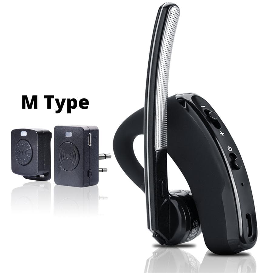 Trådløst hodesett PTT Bluetooth øretelefon med mikrofon M-plugg Trådløst hodesett Håndfritt for Walkie Talkie Moto GP-serien