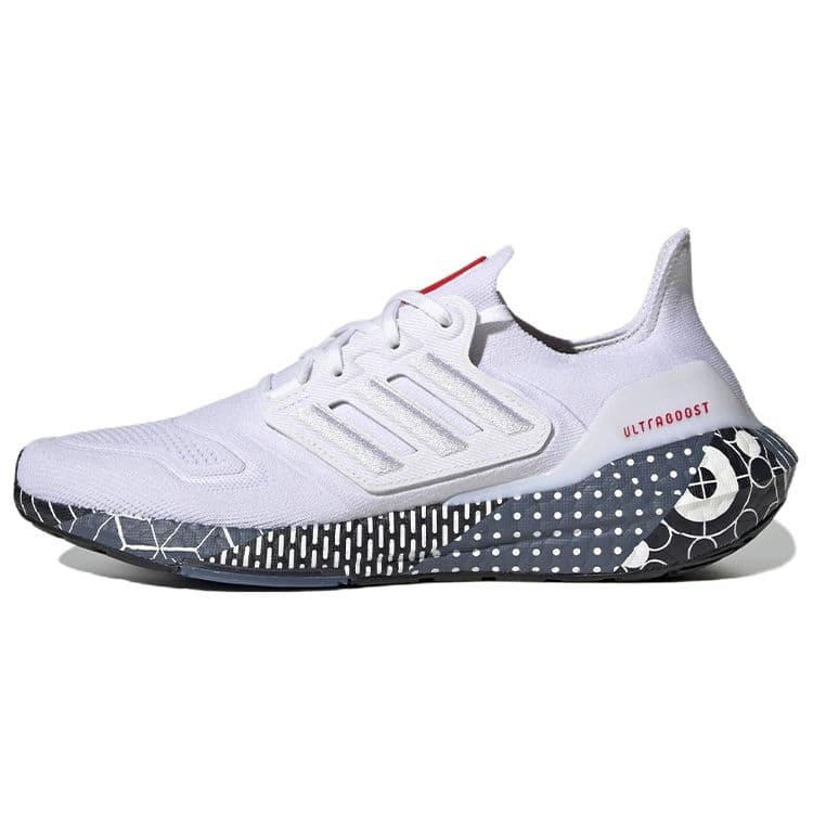 adidas UltraBoost 22 Patchwork Grafiske Herresneakers Hvit Cloud-White Livlig Rød GW6912 cm