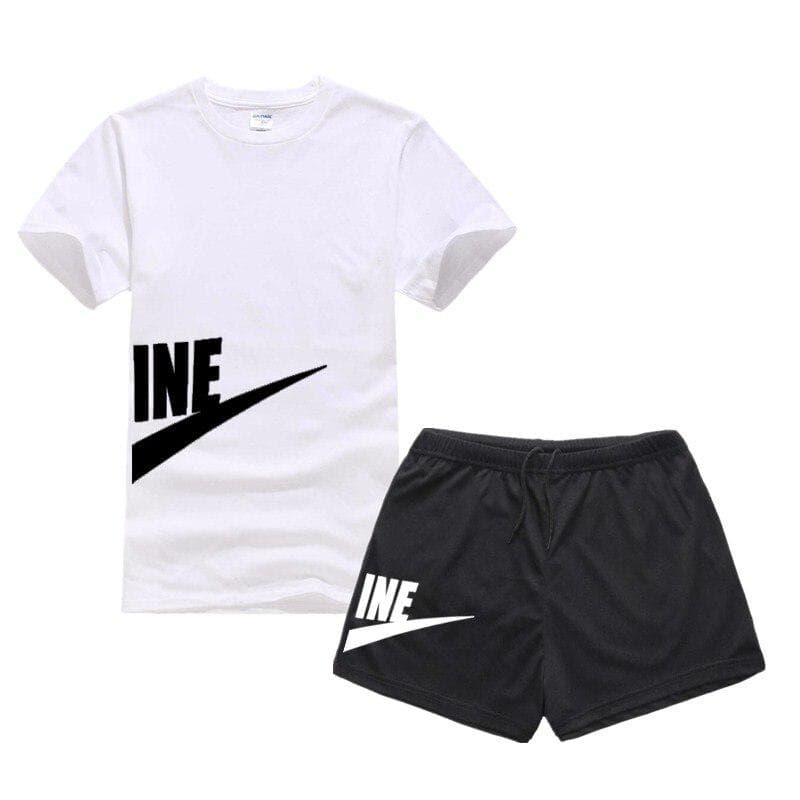DM clothing Treningsdrakt Herresett Treningsdrakt Sportsdresser Kortermet T-skjorte + Shorts Hurtigtørkende 2-delt sett cm Blå