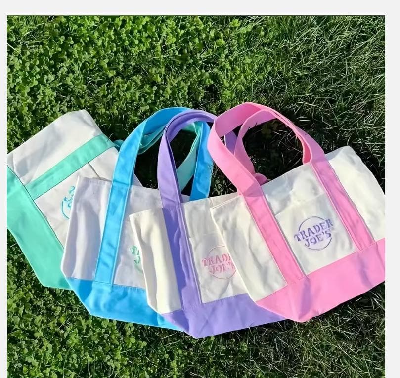 Trader Joe's Dame Floral Tote Bag - Stilig og Romslig Strandveske, Perfekt for Sommerferier, Shopping og Uformelle Utflukter Rosa