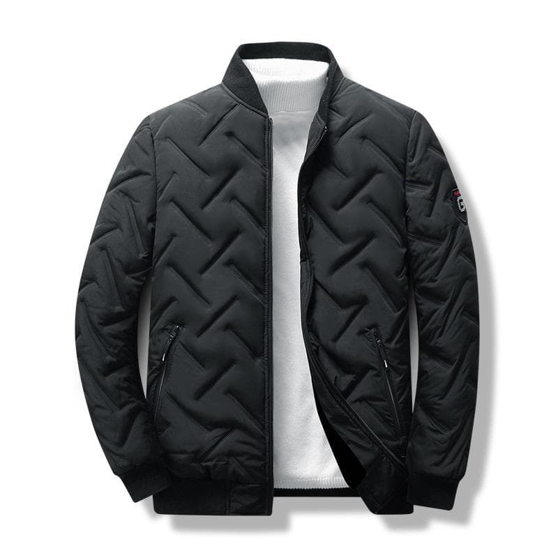 Menns Uformelle Slim Fritid Sport Treningsdrakter Mote Vinter Outdoor Sportswears Jakke cm Svart