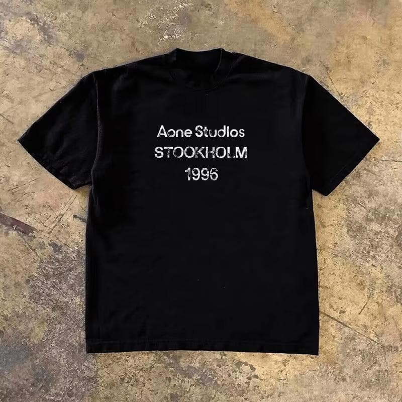 2025 Luksusmerke Bokstavtrykk T-skjorte Dame Bomulls T-skjorter Kort Erm Y2k T-skjorte Sommer Topper Unisex Klær Streetwear cm