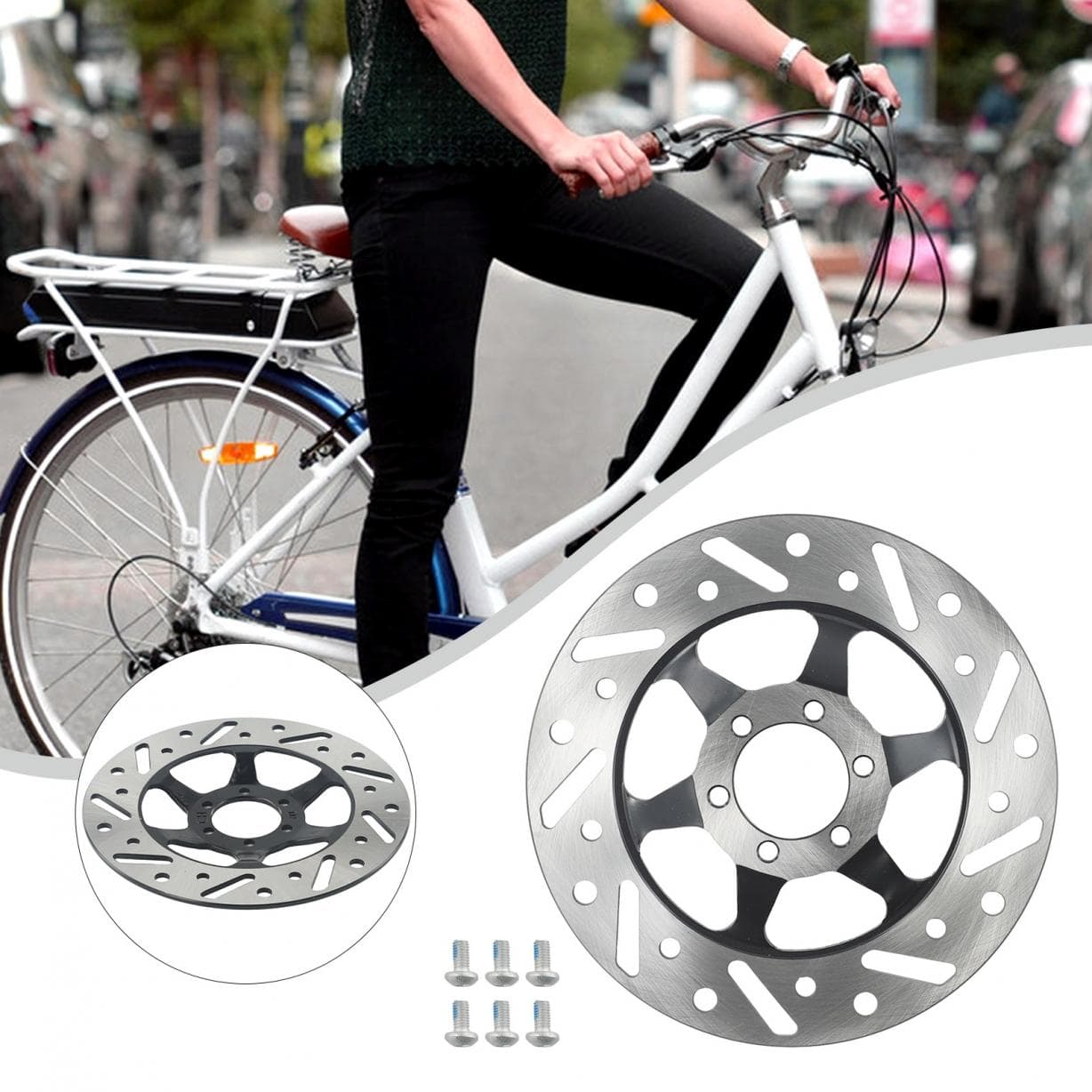 160mm 3.0MM Skivebremseskive 6-hulls ebike elektriske kjøretøy scootere hevet rotor