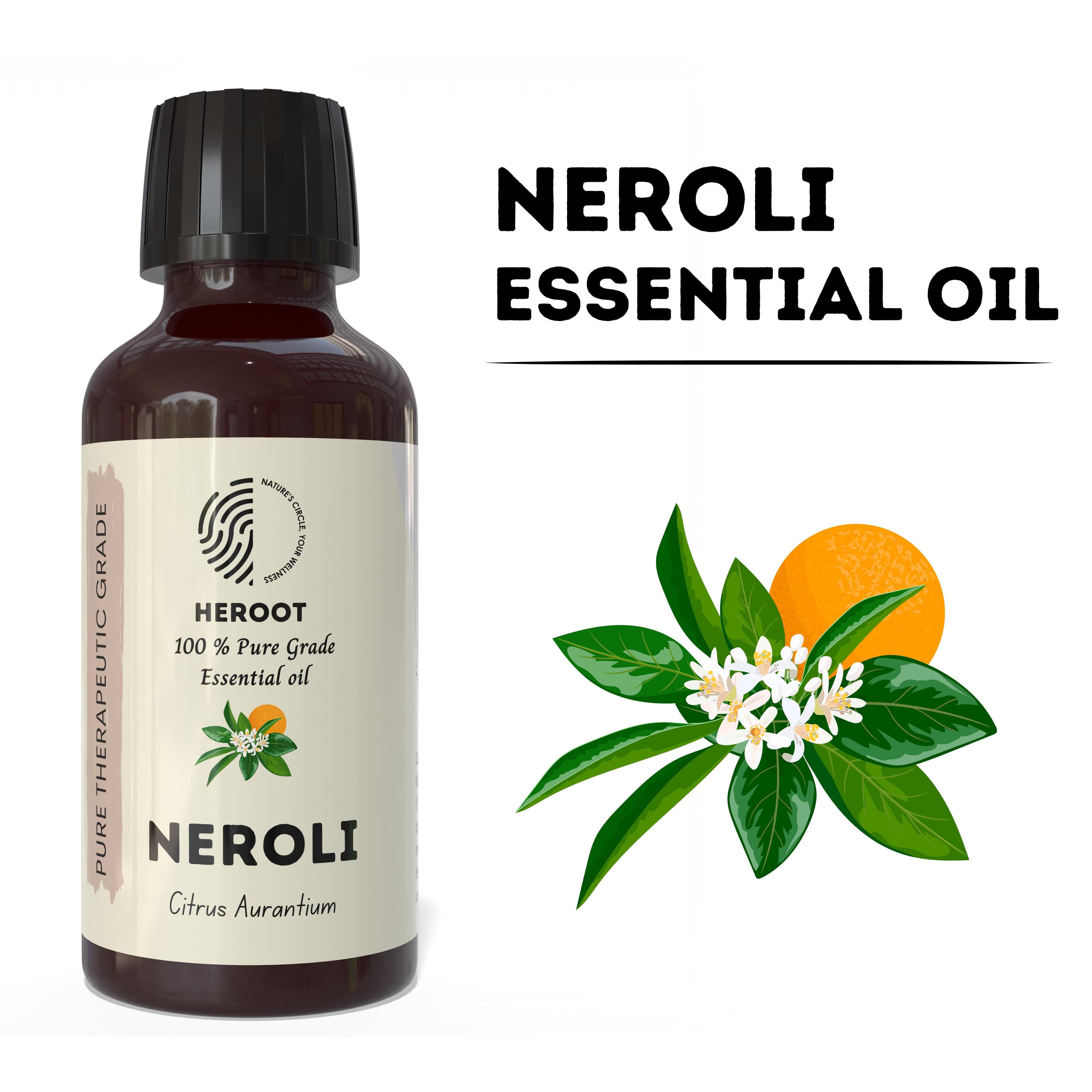 Neroli 100 % ren essensiell olje naturlig terapeutisk aromaterapi