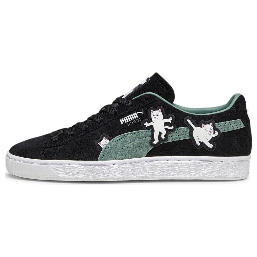 RIPNDIP x Puma Suede Lord Nermal - Svarte Eukalyptus Unisex Sneakers 393872-01 cm