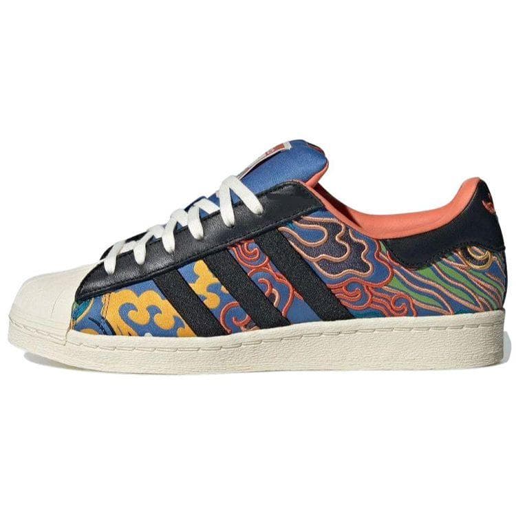 Fefei Ruan x adidas Superstar 82 Chinese New Year Pack Unisex Sneakers Svart Core-Black Flerfarget ID3651 cm