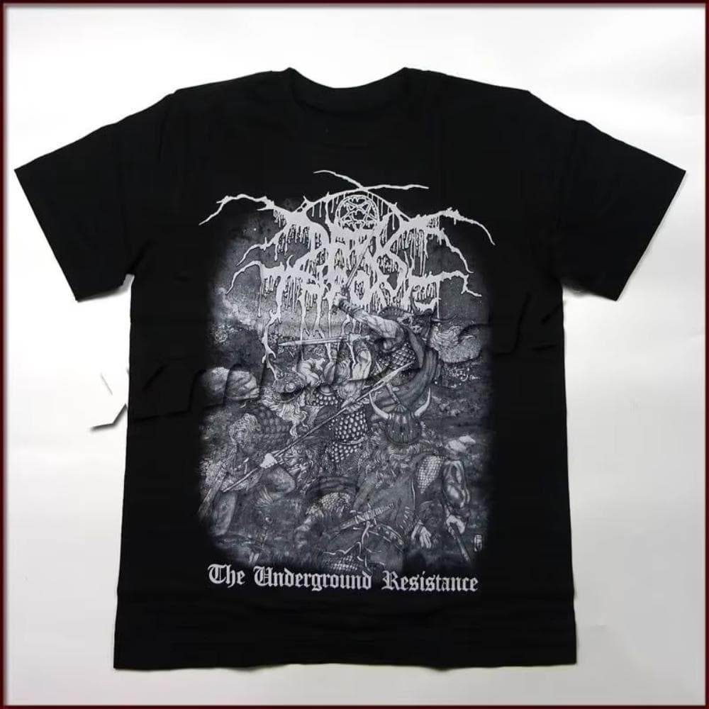DARKTHRONE Undergrunnsk Norsk Svartmetall Thai Band Ren Bomull Pustende Herre- og Damekortermede Amerikanske T-skjorter cm