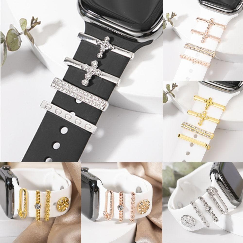 Metal Watch Band Ornament Armbånd Armbåndsbelte Charms Nye dekorative Ring stropp tilbehør