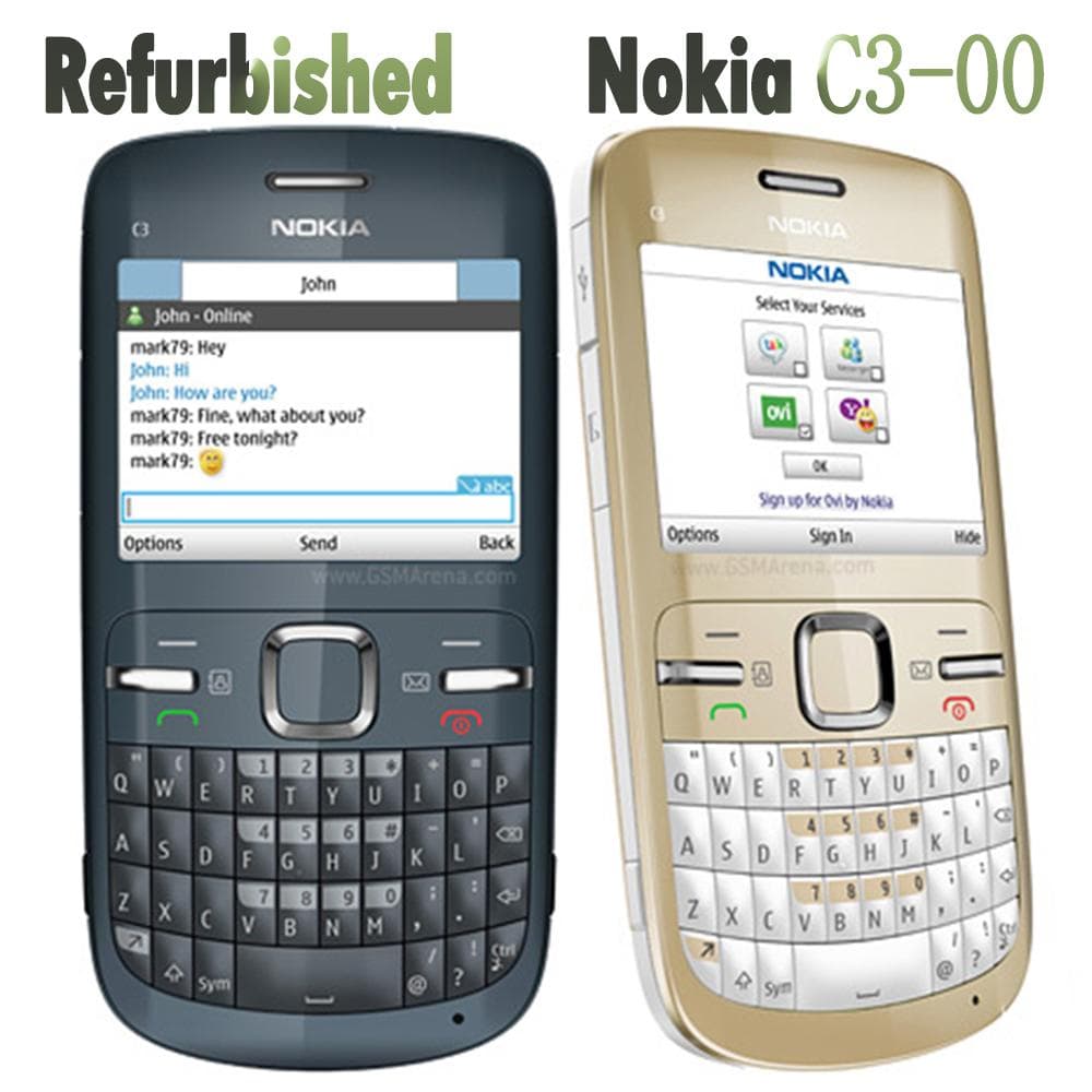 Oppusset Nokia Original Nokia C3-00 Mobiltelefon Med 1 SIM gull
