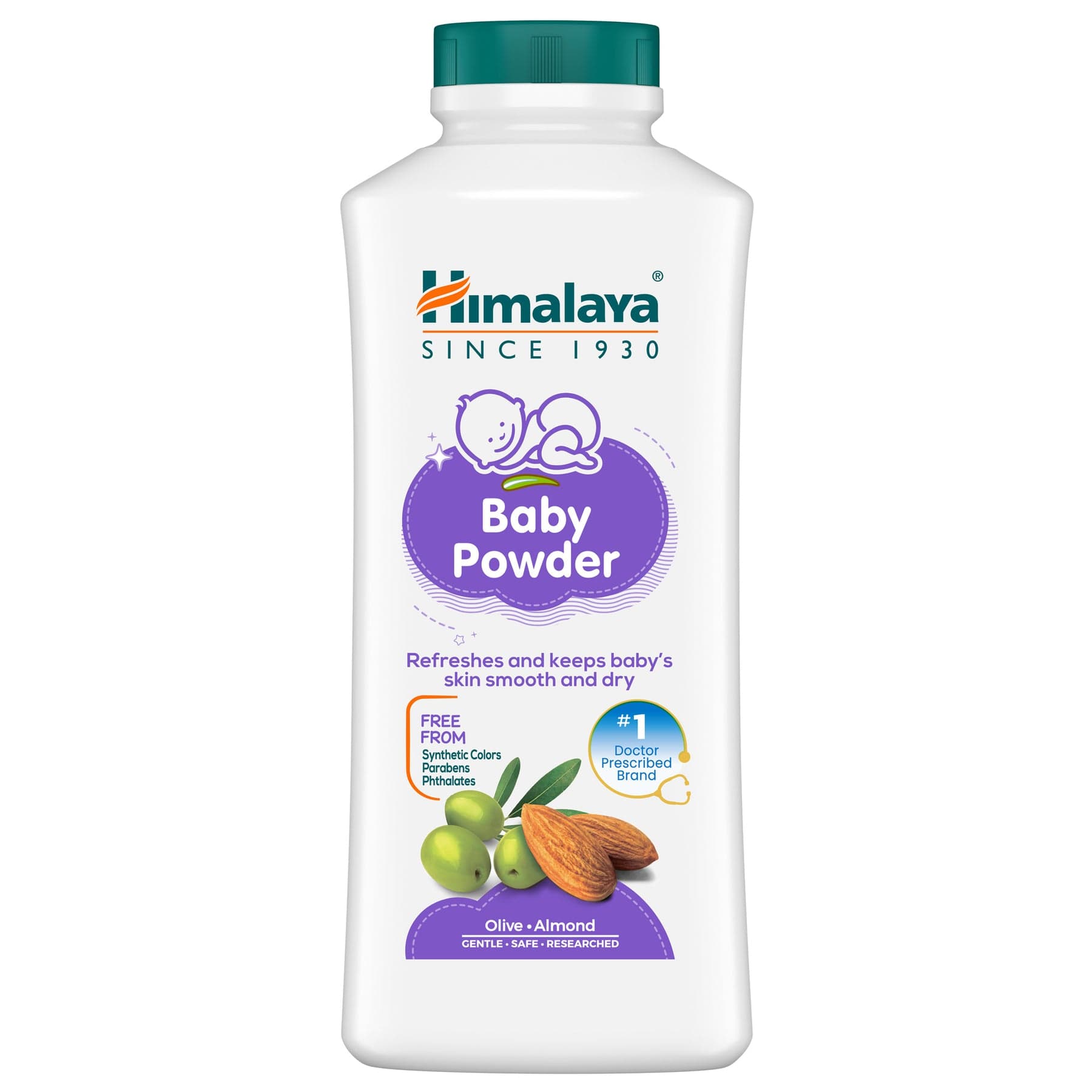 Himalaya Baby Pudder Med Naturlige Ingredienser 200g Pakke Beroliger Myk Hud Og Holder Babyen Frisk Tørr Og Komfortabel