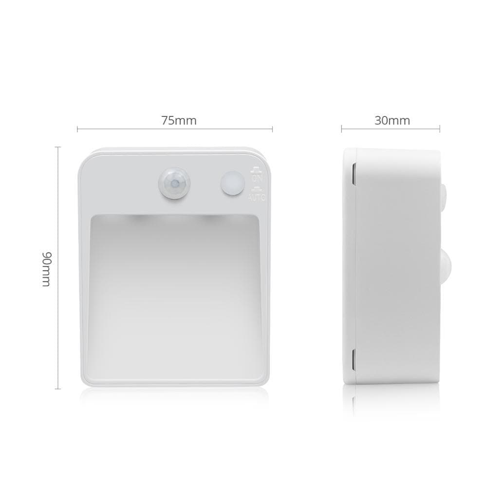 LED Sensor Nattlys Dobbel Induksjon PIR Infrarød Bevegelsessensorlampe Magnetisk Trådløs Vegglampe Skap Trapper Trinnlys