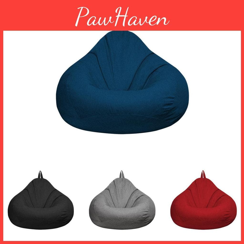Komfortabelt trekk til beanbag-stol for voksne og barn Moderne minimalistisk design beige