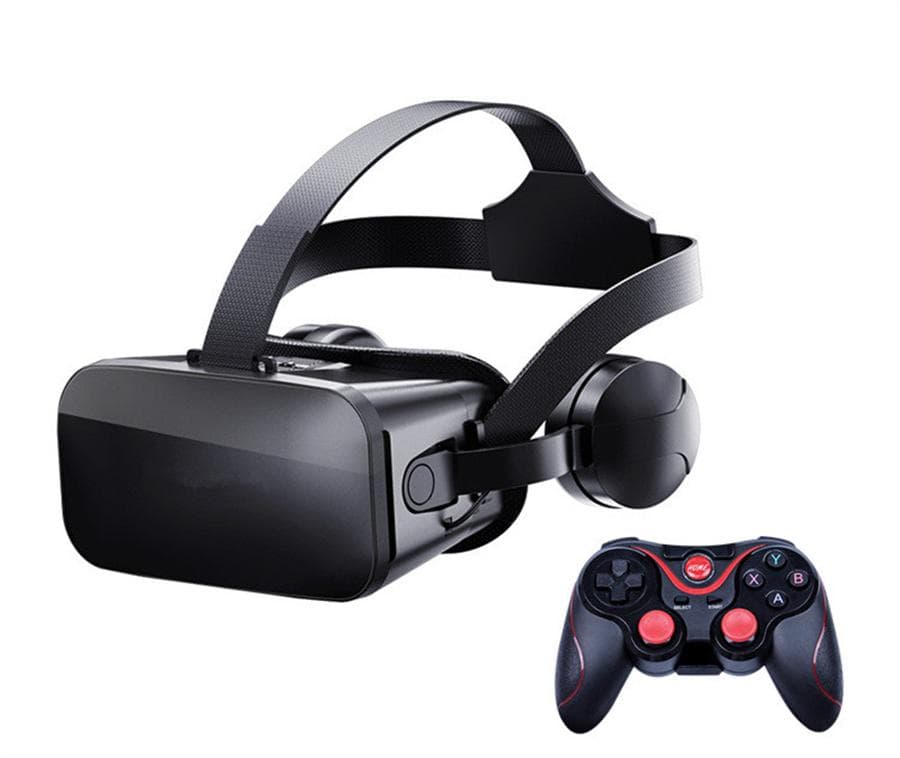 3D VR-briller Virtual Reality-briller for 4,5-6-tommers smarttelefon iPhone Android Spill Stereo med kontroller