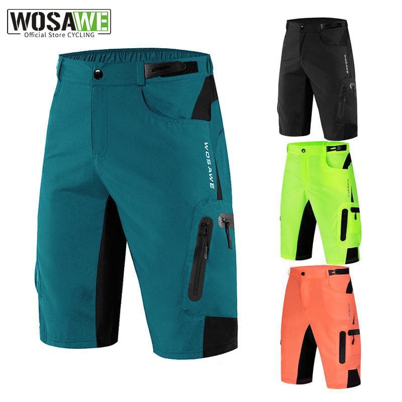 Sykkelshorts WOSAWE MTB-sykkel-sykkelshorts for menn, pustende, løs passform, hurtigtørrende Blå
